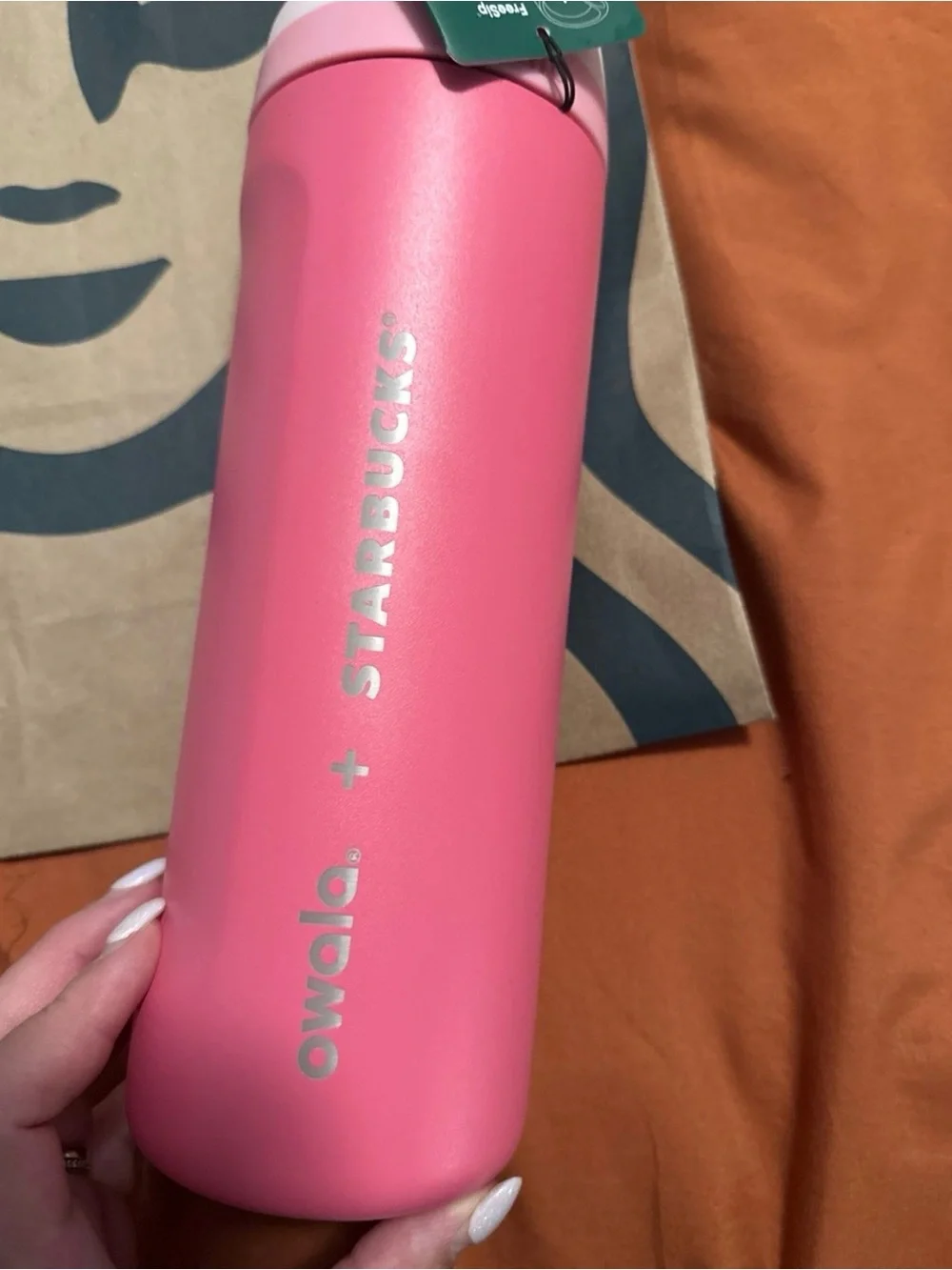 Starbucks White & Pink Owala Insulated Bottles